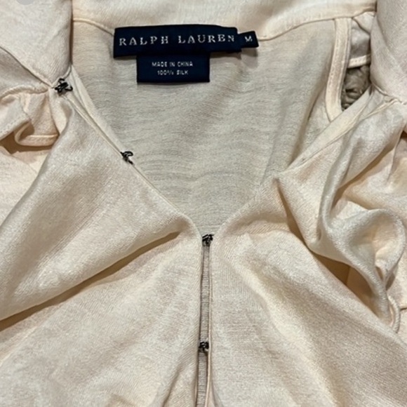 Ralph lauren 100% silk ruffle halter top blouse - Picture 6 of 8